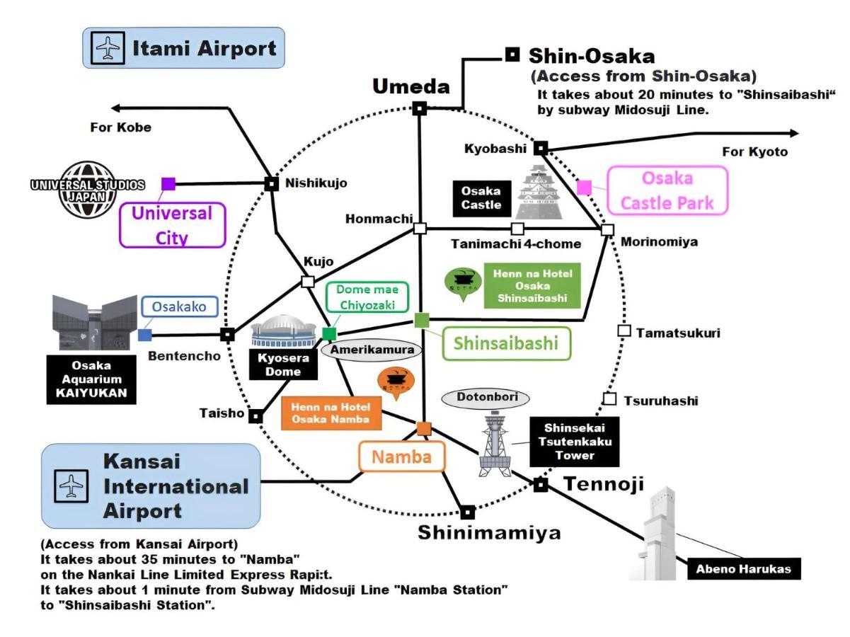Henn Na Hotel Osaka Shinsaibashi Exteriör bild